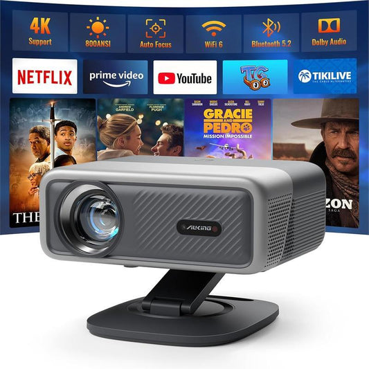 🔥Limited Time 50% OFF⚡AuKing 800 ANSI Lumen Portable Projector 1080P Support 4K Gaming | Netflix Certified Outdoor Movie Projector - stavogue