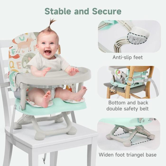 🔥Limited Time 50% OFF🔥Baby Booster Seat, Portable Toddler High Chair with Removable Tray & Seat Pad - stavogue