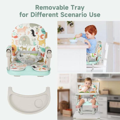 🔥Limited Time 50% OFF🔥Baby Booster Seat, Portable Toddler High Chair with Removable Tray & Seat Pad - stavogue