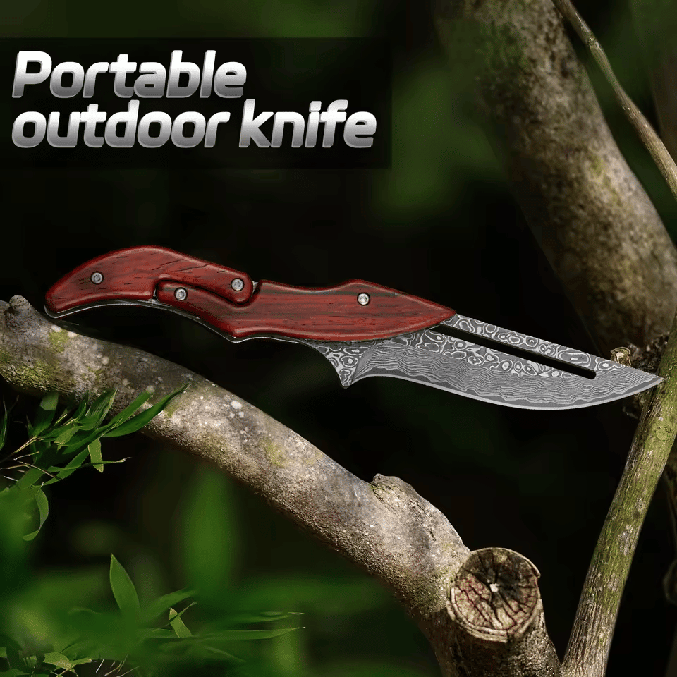 🔥Limited Time 50% OFF🔥Damascus steel camping knife, multi - functional knife, suitable for camping barbecue cooking - stavogue
