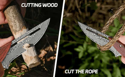 🔥Limited Time 50% OFF🔥Damascus steel camping knife, multi - functional knife, suitable for camping barbecue cooking - stavogue