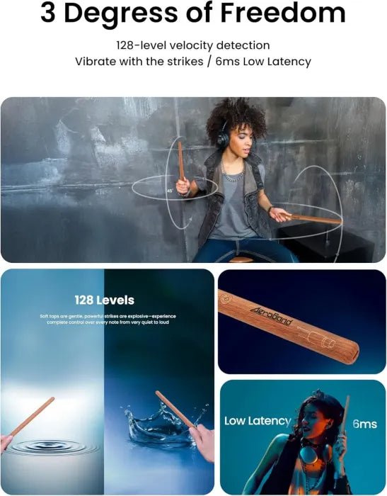 🔥Limited Time 50% OFF⚡Electric Air Drum Sticks, Pedals, Bluetooth and 8 Sounds, USB MIDI Function🥁 - stavogue