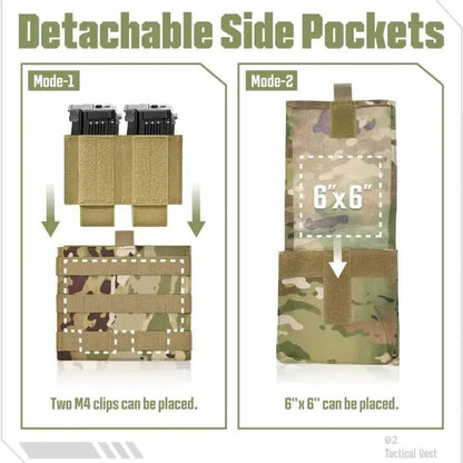 🔥Limited Time 50% OFF🔥GFIRE Quick Release Plate Carrier Vest Molle Vest Adjustable Breathable - stavogue