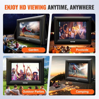 🔥Limited Time 50% OFF🔥Inflatable Movie Screen 24FT Inflatable Projector Screen for Outdoor Movie Supports Front/Rear Projection - stavogue
