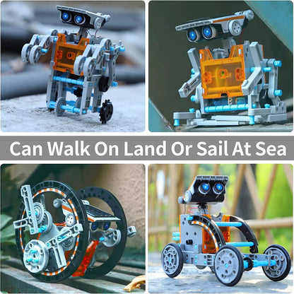 🔥Limited Time 50% OFF⚡Sillbird STEM 12 - in - 1 Education Solar Robot Toys for Kids(190 Pieces DIY Building) - stavogue