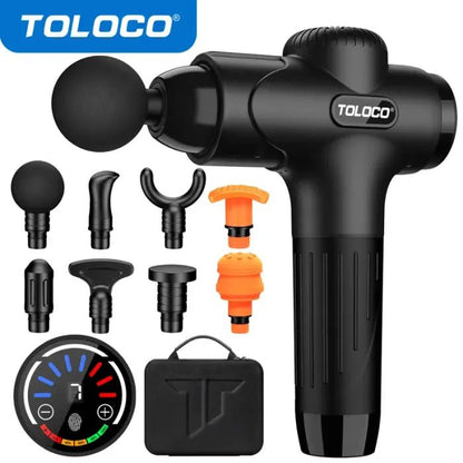 🔥Limited Time 50% OFF⚡TOLOCO Muscle Deep Tissue Massage Gun, Percussion massage gun with 10 replacement heads. - stavogue