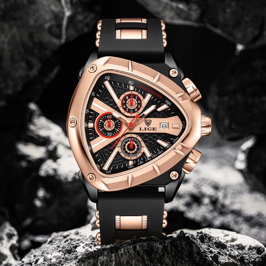 ⌚Limited time offer🔥LIGE Sports Triangle Men's Watch: Irregular Military Fashion - stavogue