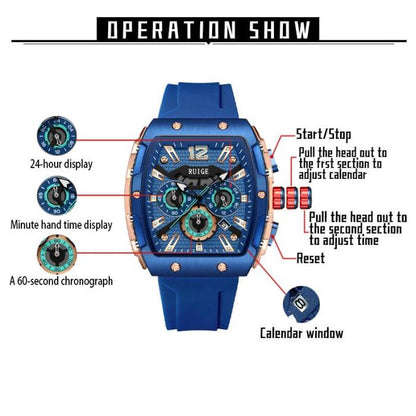 ⌚Limited time offer🔥Men's barrel luminous waterproof fashion watch - stavogue