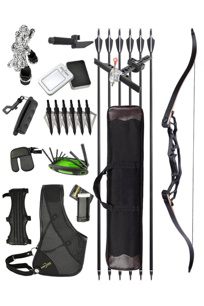 🔥Limited - time Sale - 50% OFF🔥KMH 62" Takedown Recurve Bow Set, Aluminum Alloy Riser🏹 - stavogue
