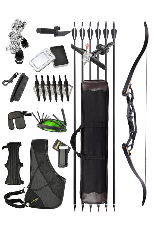 🔥Limited - time Sale - 50% OFF🔥KMH 62" Takedown Recurve Bow Set, Aluminum Alloy Riser🏹 - stavogue