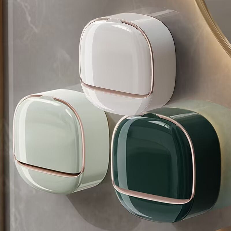 Luxury Soap Holder with Drain Tray, Waterproof Soap Dish Holder - stavogue