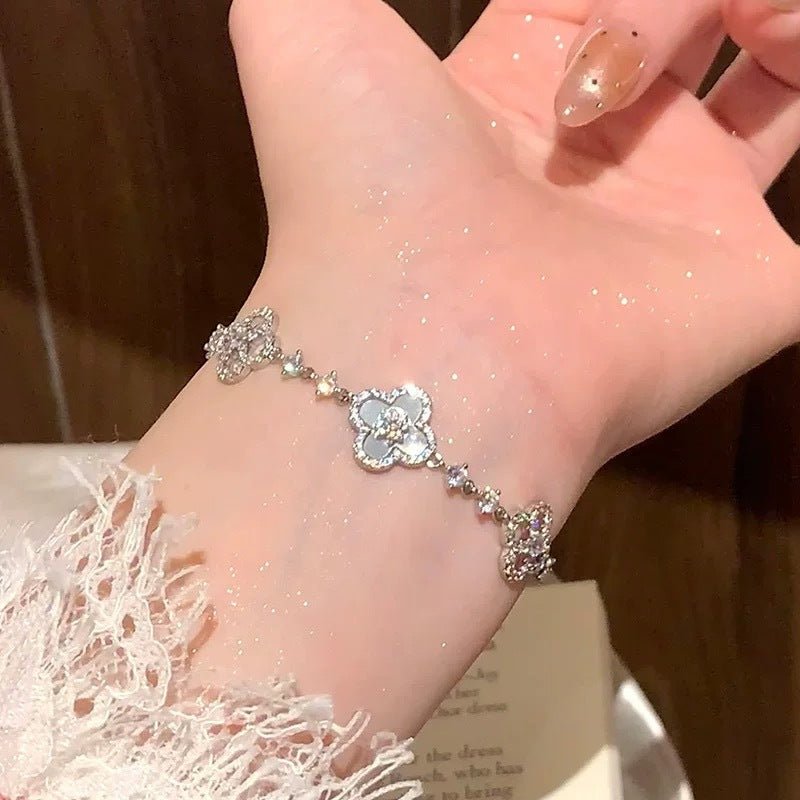 💖Mother's Day sales 49% OFF✨14k Rose Gold Sakura Cleef Lucky Bracelet - stavogue