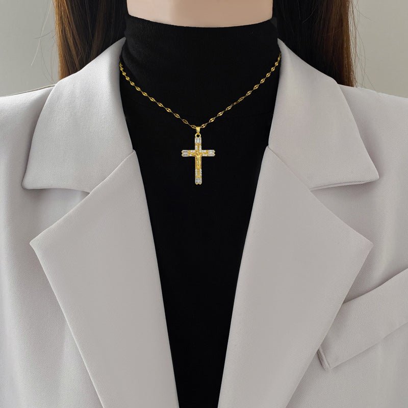 💖Mother's Day sales 49% OFF💖Holylegend 14k Gold - Rope Chain with Jesus Christ Crucifix - stavogue