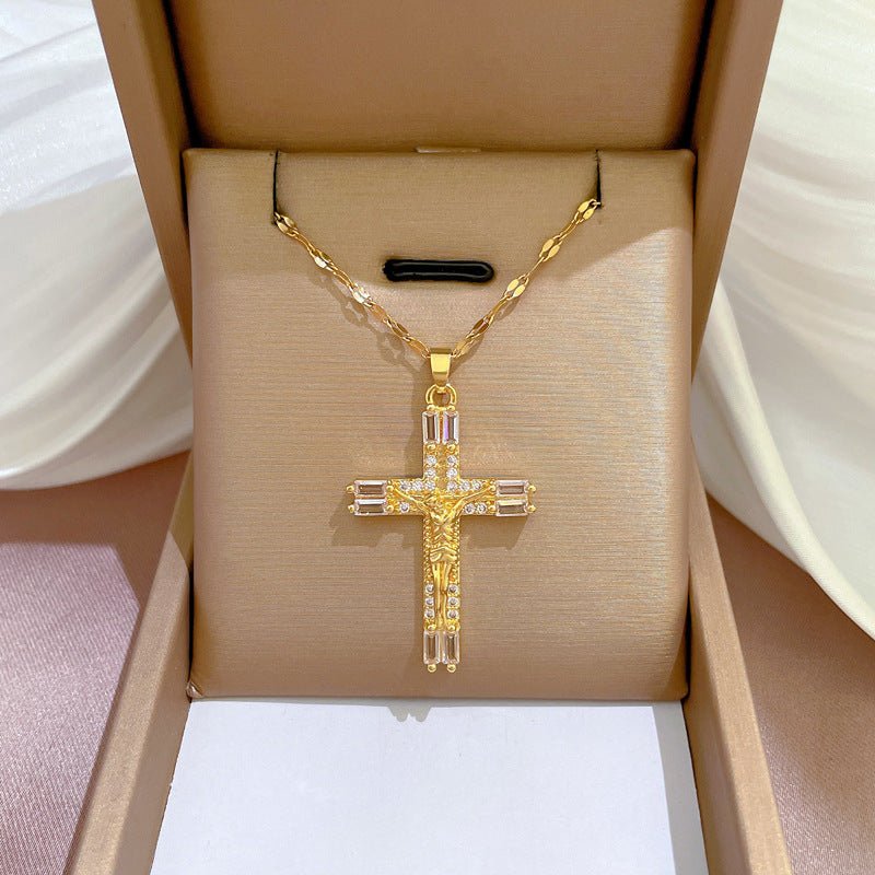 💖Mother's Day sales 49% OFF💖Holylegend 14k Gold - Rope Chain with Jesus Christ Crucifix - stavogue