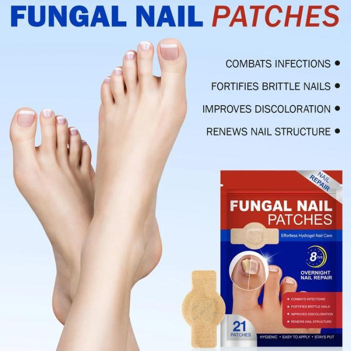 Nail Health Care Patches, Nail Fungus Care Patches, Suitable for Solving Fungal Nails and Other Nail Problems（21 Patches） - stavogue