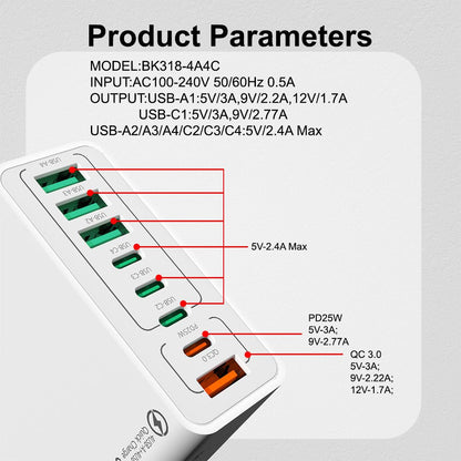 🎊New Year Special Offer⚡8 in 1 Waterproof Ports USB Fast Charger - stavogue