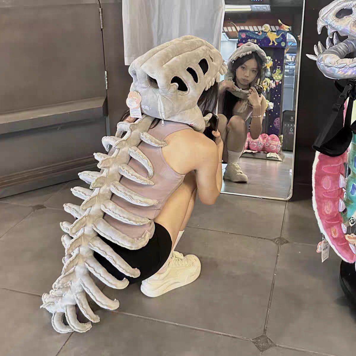 🎉New Year's Sale 50% OFF✨Dinosaur Skeleton Headgear Pillow🦖 - stavogue