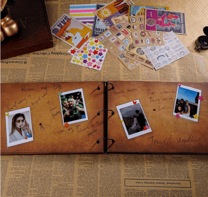 ❤️📚 Our Adventure Book Scrapbook 📸💕 - Retro Style Embossed Letter Cover, Perfect for Travel & Memories 💭" - stavogue