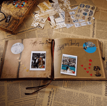 ❤️📚 Our Adventure Book Scrapbook 📸💕 - Retro Style Embossed Letter Cover, Perfect for Travel & Memories 💭" - stavogue