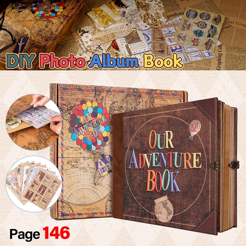 ❤️📚 Our Adventure Book Scrapbook 📸💕 - Retro Style Embossed Letter Cover, Perfect for Travel & Memories 💭" - stavogue