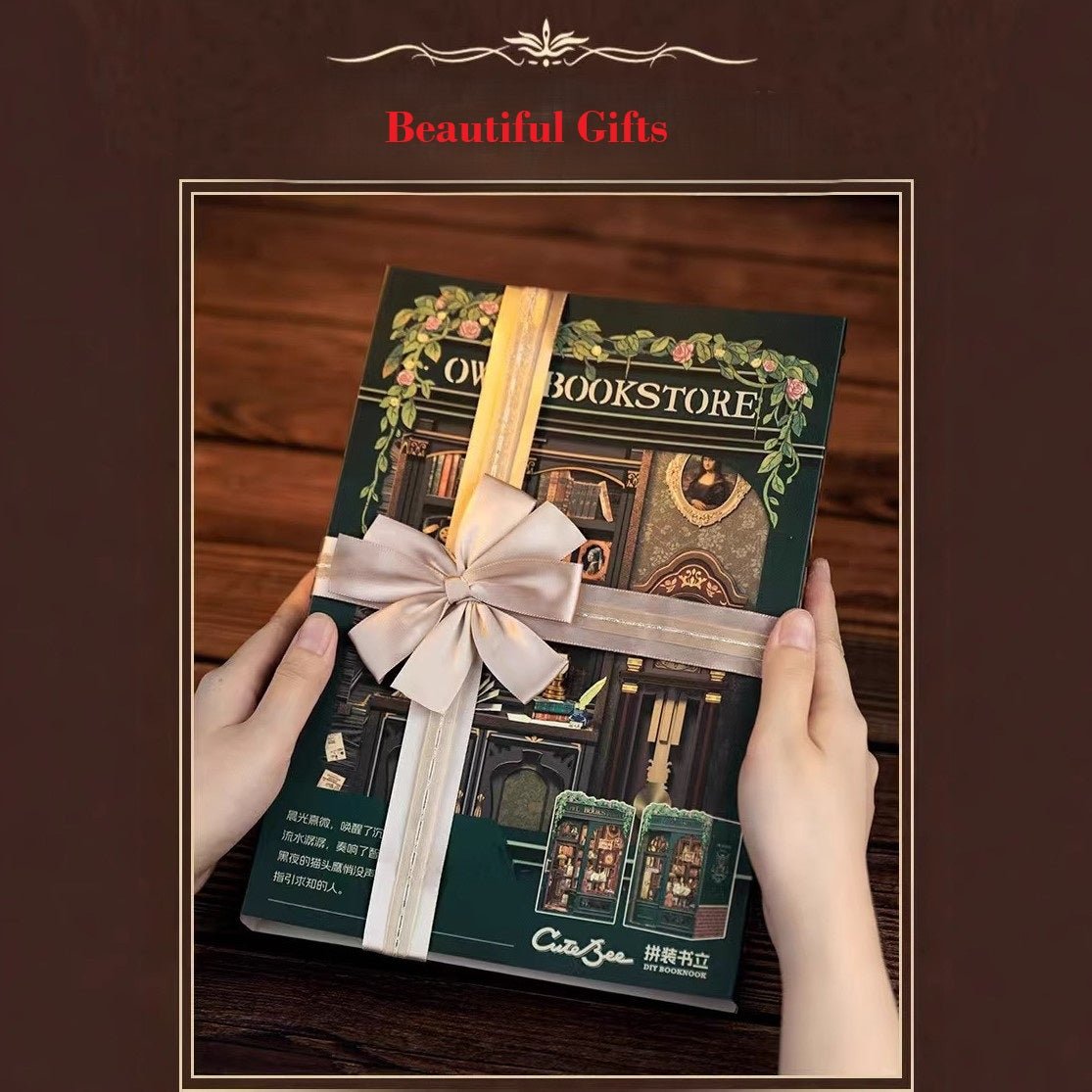 【OWL BOOKSTORE】DIY bookcase with LED lights，Creative DIY toys. Best Gift For Kids - stavogue