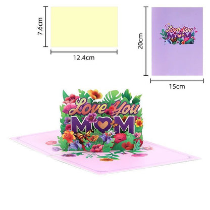 Paper Love Mother's Day Card, Happy Mothers Day Pop Up Card 3D Design - stavogue