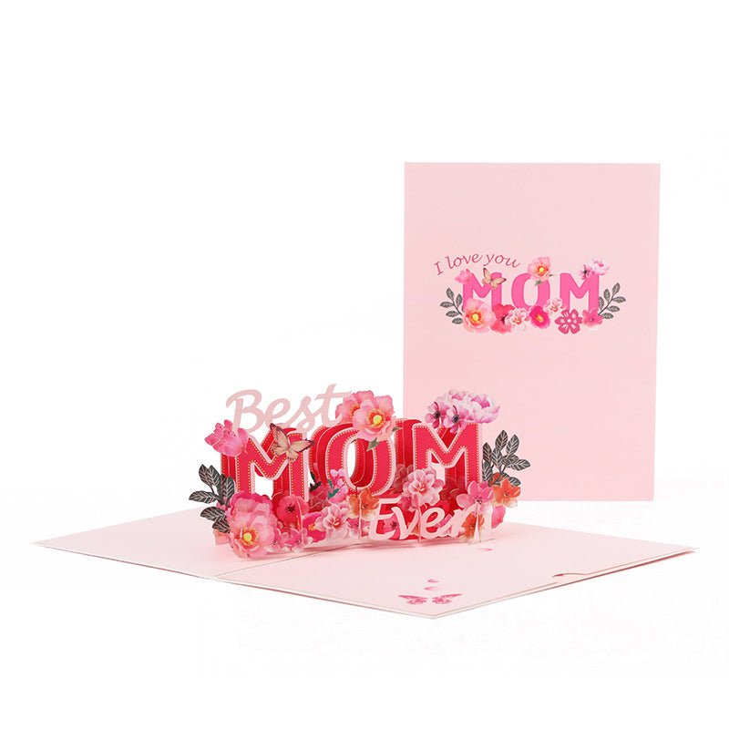 Paper Love Mother's Day Card, Happy Mothers Day Pop Up Card 3D Design - stavogue