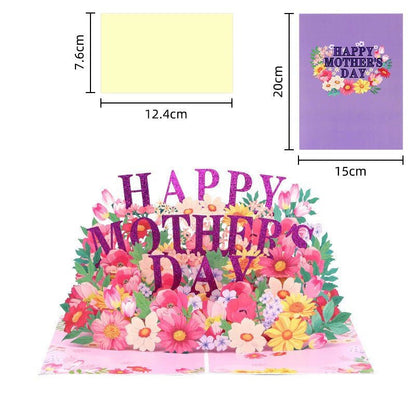 Paper Love Mother's Day Card, Happy Mothers Day Pop Up Card 3D Design - stavogue