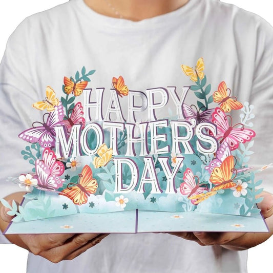 Paper Love Mother's Day Card, Happy Mothers Day Pop Up Card 3D Design - stavogue
