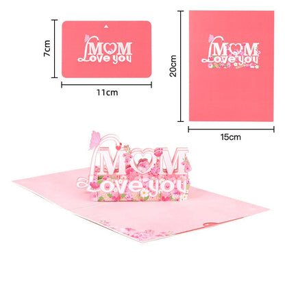 Paper Love Mother's Day Card, Happy Mothers Day Pop Up Card 3D Design - stavogue