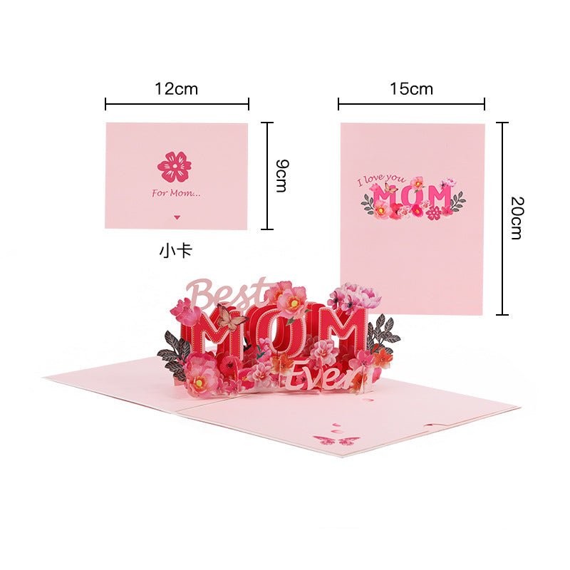 Paper Love Mother's Day Card, Happy Mothers Day Pop Up Card 3D Design - stavogue