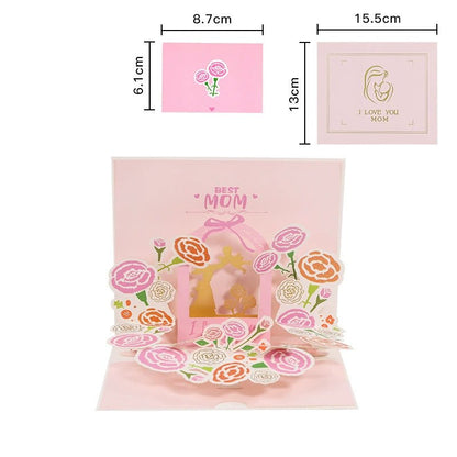 Paper Love Mother's Day Card, Happy Mothers Day Pop Up Card 3D Design - stavogue