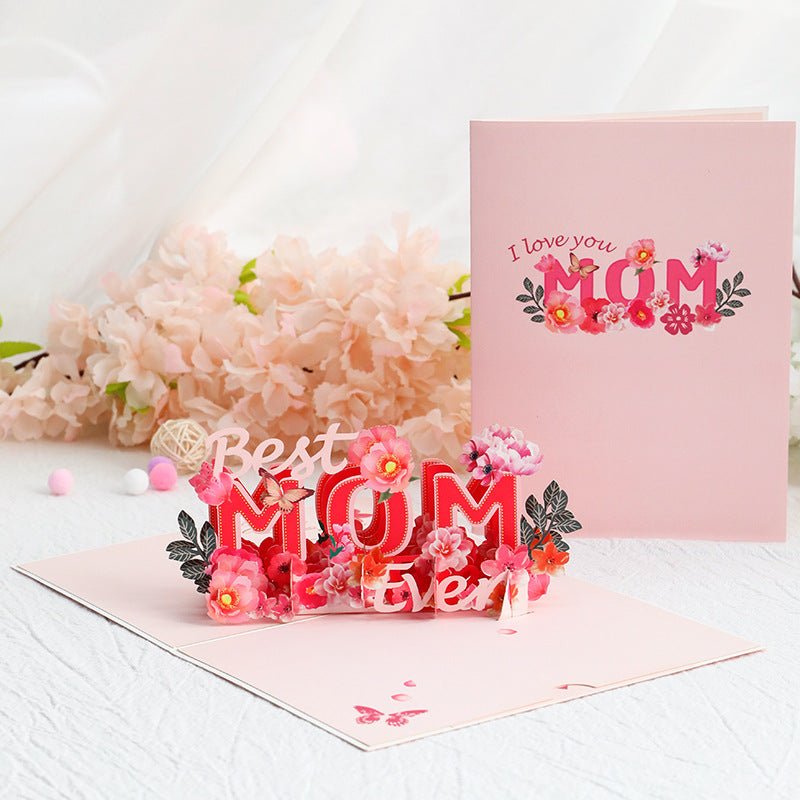Paper Love Mother's Day Card, Happy Mothers Day Pop Up Card 3D Design - stavogue