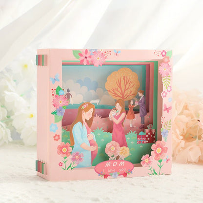 Paper Love Mother's Day Card, Happy Mothers Day Pop Up Card 3D Design - stavogue