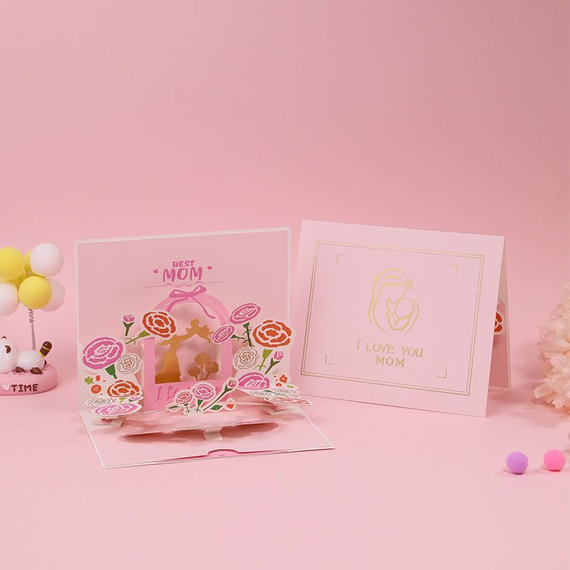Paper Love Mother's Day Card, Happy Mothers Day Pop Up Card 3D Design - stavogue