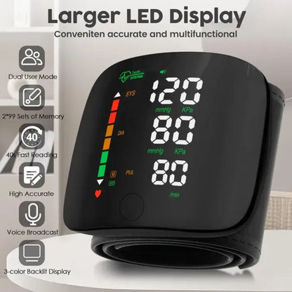 💥Black Friday Hot Sale🔥Wrist Blood Pressure Monitor Led Display（Best Gift For Parents）🎁