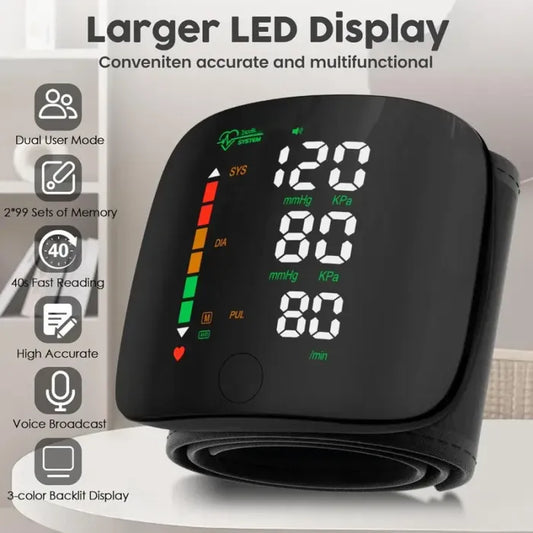 💥Black Friday Hot Sale🔥Wrist Blood Pressure Monitor Led Display（Best Gift For Parents）🎁
