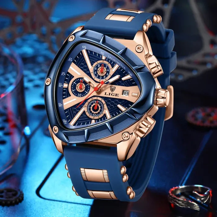 ⌚Limited time offer🔥LIGE Sports Triangle Men's Watch: Irregular Military Fashion
