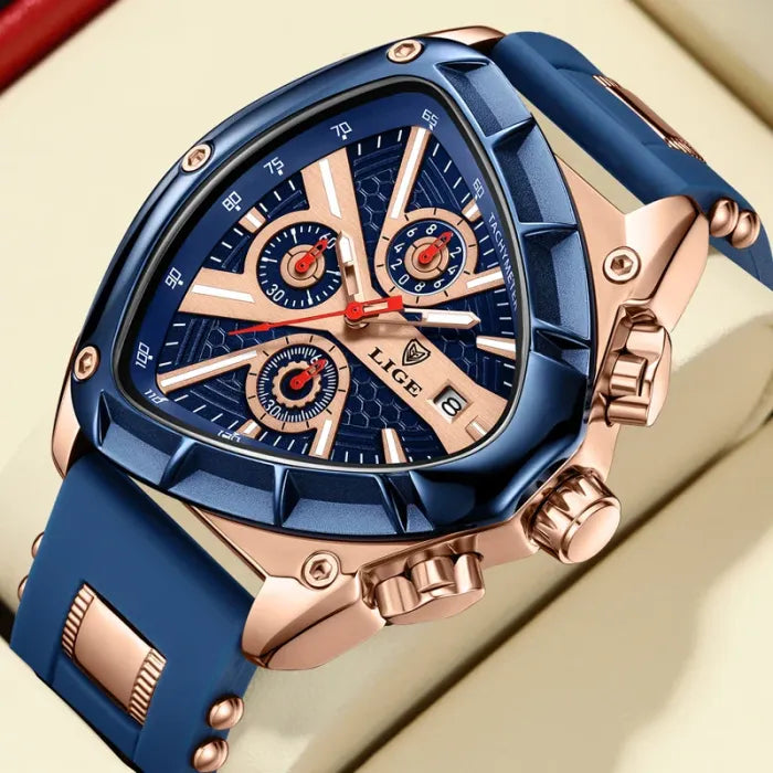 ⌚Limited time offer🔥LIGE Sports Triangle Men's Watch: Irregular Military Fashion
