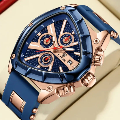 ⌚Limited time offer🔥LIGE Sports Triangle Men's Watch: Irregular Military Fashion