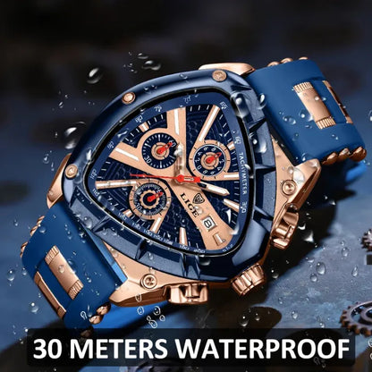 ⌚Limited time offer🔥LIGE Sports Triangle Men's Watch: Irregular Military Fashion