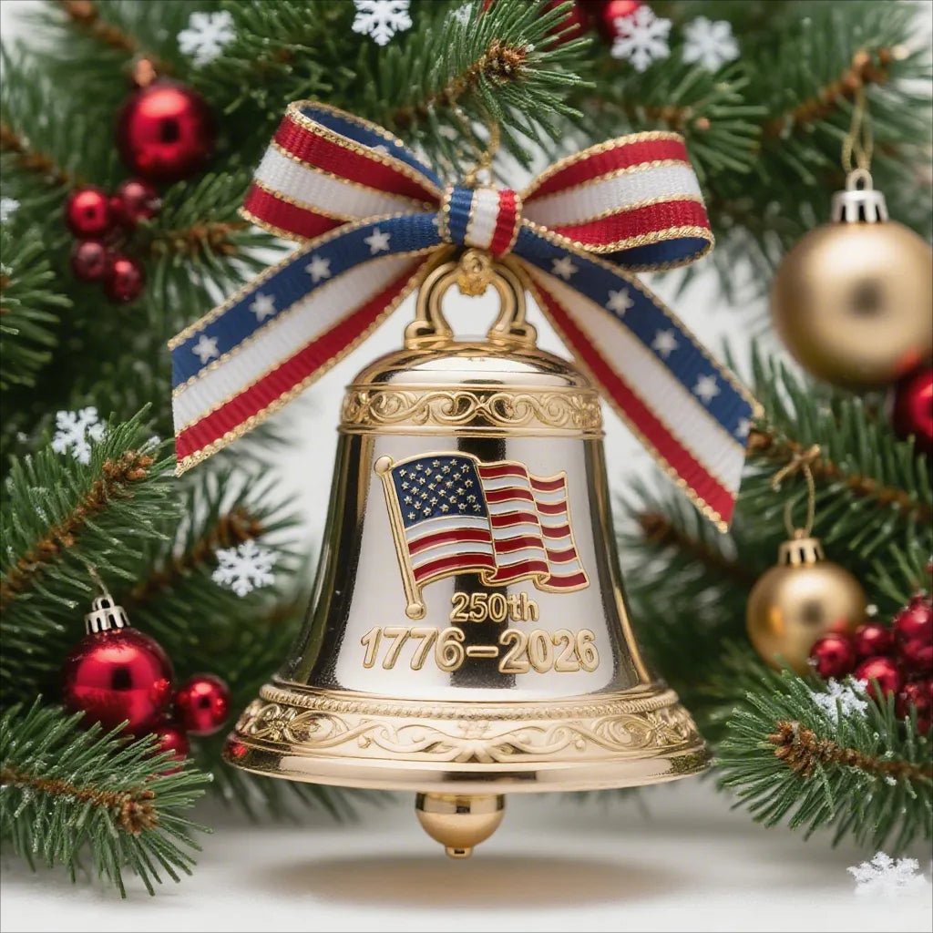 🌟Proudly made in Texas, USA🔔United States 250th Anniversary Bell Ornament - stavogue