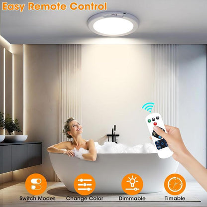 💡Rechargeable Magnetic Wireless Motion Sensor Ceiling Light with Remote - stavogue