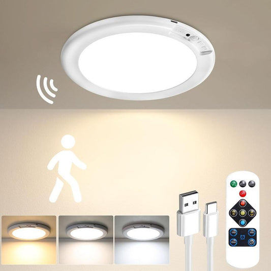 💡Rechargeable Magnetic Wireless Motion Sensor Ceiling Light with Remote - stavogue