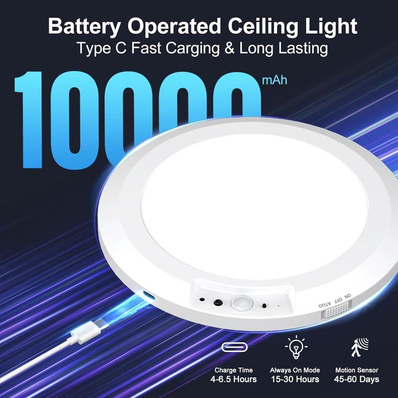 💡Rechargeable Magnetic Wireless Motion Sensor Ceiling Light with Remote - stavogue