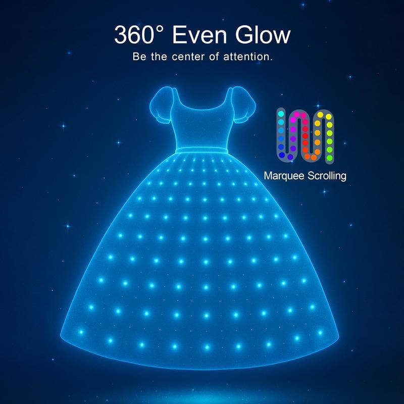 👗Special Gift - 40% OFF🎁White Light - Up Ice Princess Dress for Girls – 100+ LED Modes, Music Sync✨ - stavogue