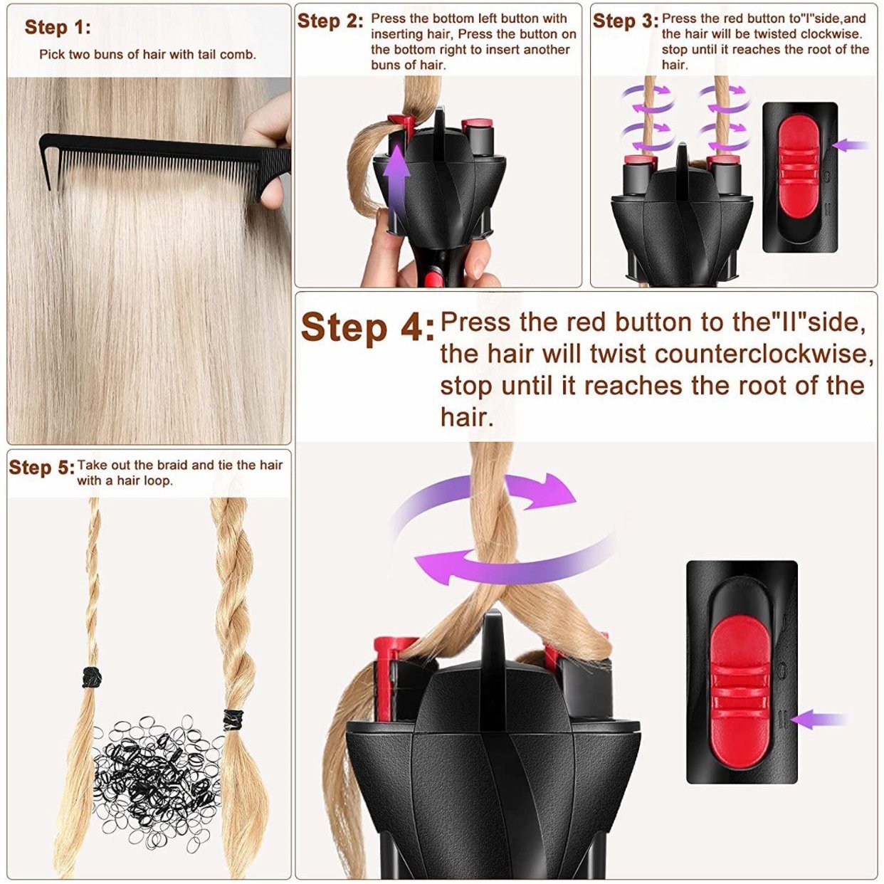 🔥Special Sale 49% OFF🔥360 Degree Rotate Automatic Smart Hair Braider - stavogue