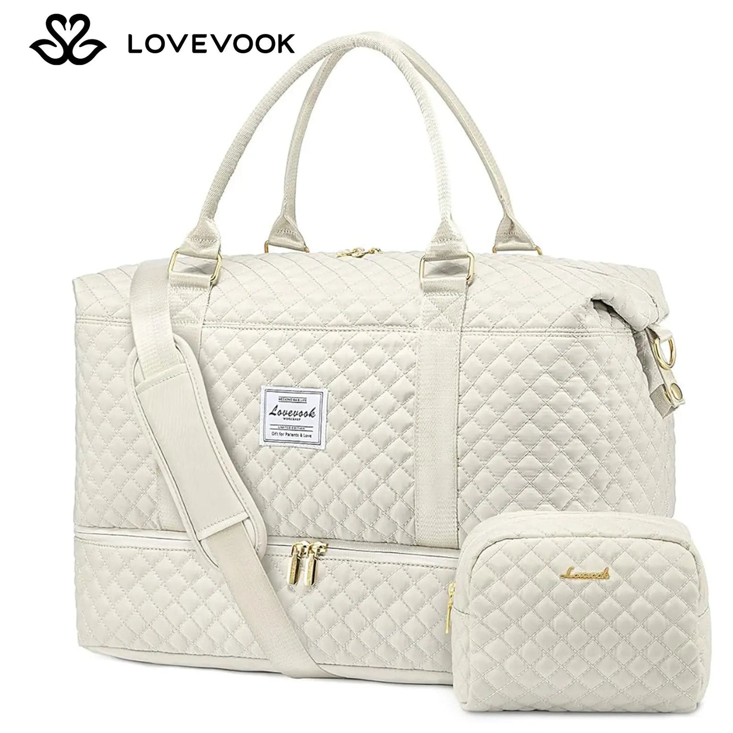 🌸Spring Fresh Sale - 40% OFF✨LOVEVOOK Weekender Bag Travel Duffel Bag with Shoe Compartment and Toiletry Bag - stavogue