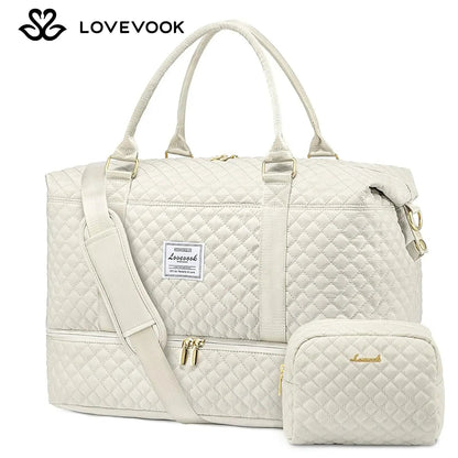 🌸Spring Fresh Sale - 40% OFF✨LOVEVOOK Weekender Bag Travel Duffel Bag with Shoe Compartment and Toiletry Bag - stavogue