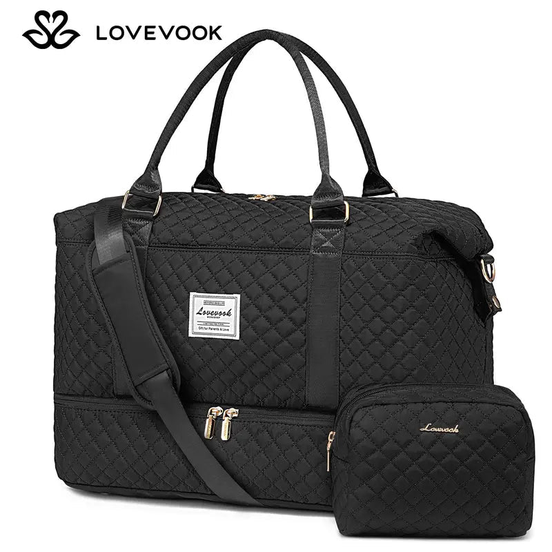🌸Spring Fresh Sale - 40% OFF✨LOVEVOOK Weekender Bag Travel Duffel Bag with Shoe Compartment and Toiletry Bag - stavogue
